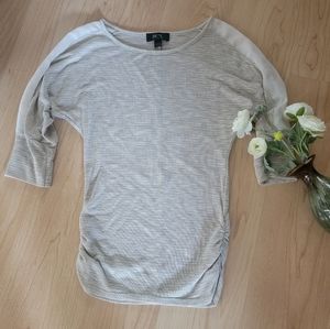 BCX 3/4 length sleeve sweater with ruching. Size XS